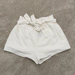 Lulus high waisted white shorts